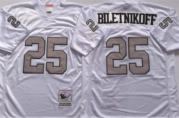 Personalized Men’s Las Vegas Raiders #25 Fred Biletnikoff White Limited Stitched Jersey