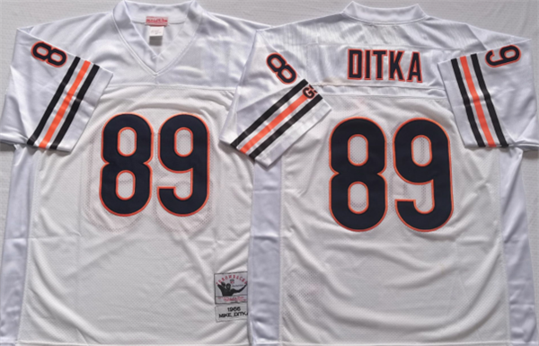 Personalized Men’s Chicago Bears #89 DITKA White Limited Stitched Jersey