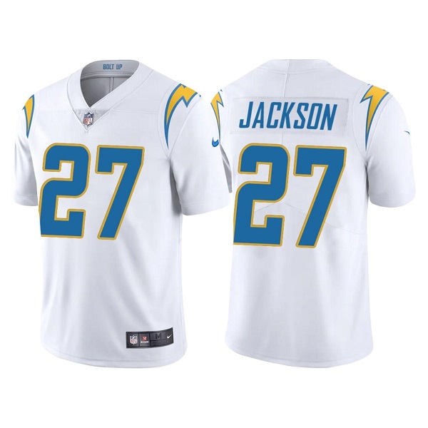 Personalized Men’s Los Angeles Chargers #27 J.C. Jackson White Untouchable Limited Stitched Jersey