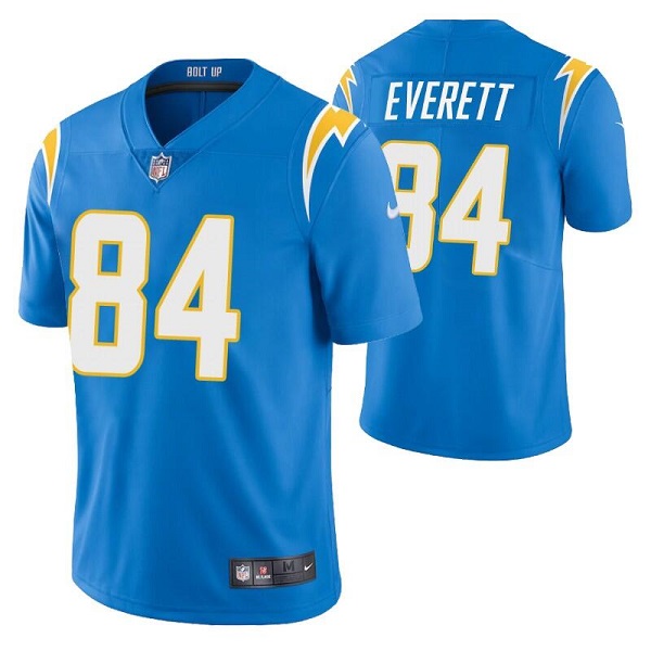 Personalized Men’s Los Angeles Chargers #84 Gerald Everett Blue Untouchable Limited Stitched Jersey