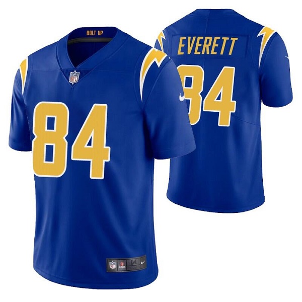 Personalized Men’s Los Angeles Chargers #84 Gerald Everett Royal Untouchable Limited Stitched Jersey