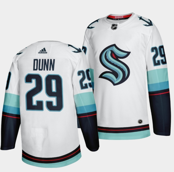 Personalized Men’s Seattle Kraken #29 Vince Dunn White Stitched Jersey