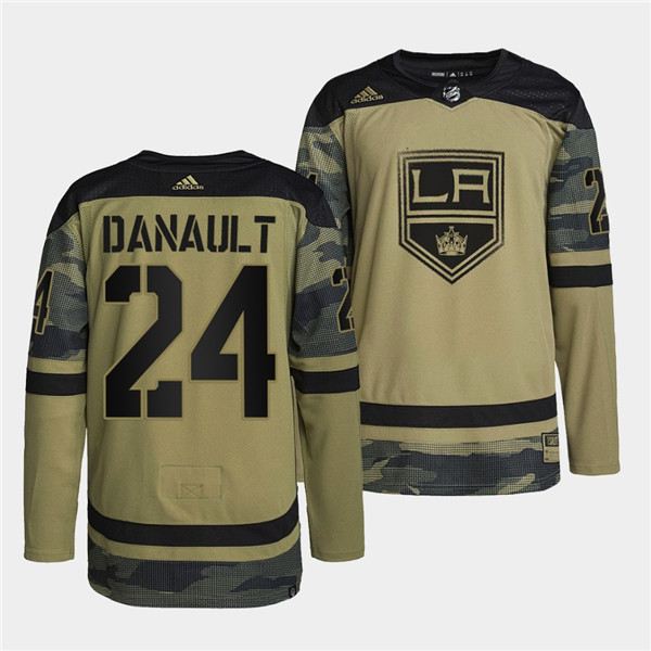 Personalized Men’s Los Angeles Kings #24 Phillip Danault 2022 Camo Military Appreciation Night Stitched Jersey