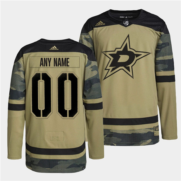 Personalized Men’s Dallas Stars Active Player 2022 Camo Military Appreciation Night Stitched Jersey