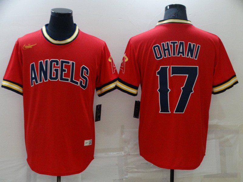 Personalized Men’s Los Angeles Angels #17 Shohei Ohtani Red Cool Base Stitched Jersey
