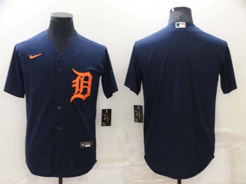 Personalized Men’s Detroit Tigers Blank Navy Cool Base Stitched Jersey