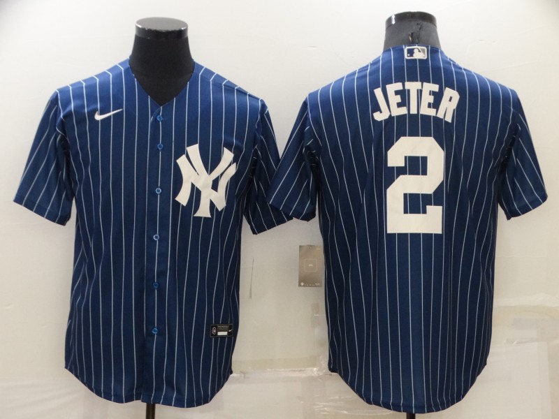 Personalized Men’s New York Yankees #2 Derek Jeter Navy Cool Base Stitched JerseyS
