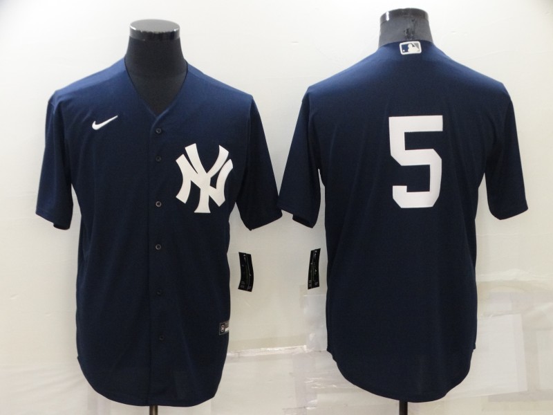 Personalized Men’s New York Yankees #5 Joe DiMaggio Navy Cool Base Stitched Jersey