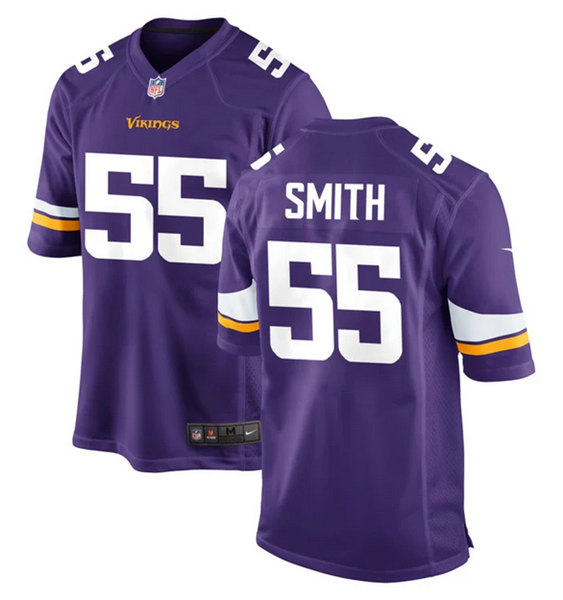 Personalized Men’s Minnesota Vikings #55 Za’Darius Smith Purple Stitched Jersey