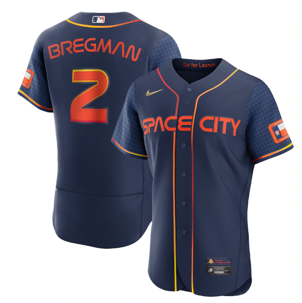 Personalized Men’s Houston Astros #2 Alex Bregman 2022 Navy City Connect Flex Base Stitched Baseball Jersey