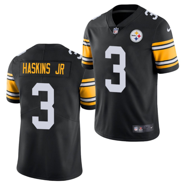 Personalized Men’s Pittsburgh Steelers #3 Dwayne Haskins Jr. Black Untouchable Limited Stitched Jersey