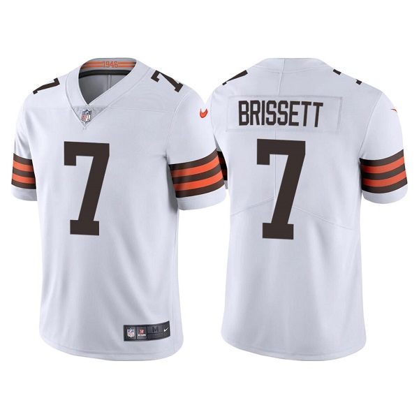 Personalized Men’s Cleveland Browns #7 Jacoby Brissett White Untouchable Limited Stitched Jersey