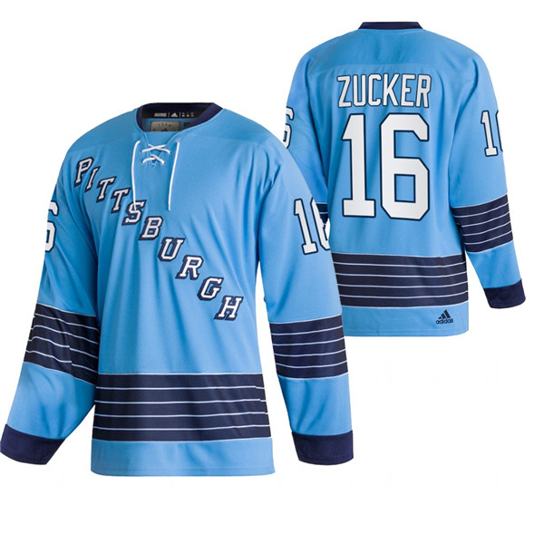 Personalized Men’s Pittsburgh Penguins #16 Jason Zucker 2022 Blue Classics Stitched Jersey