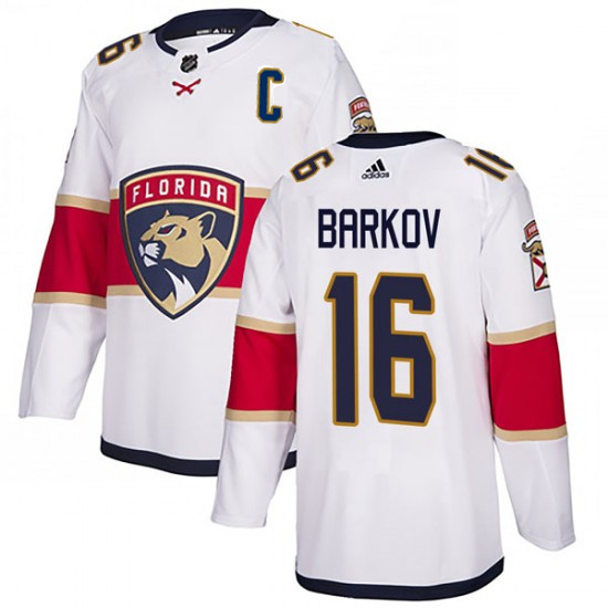 Personalized Men’s Florida Panthers #16 Aleksander Barkov White Stitched Jersey