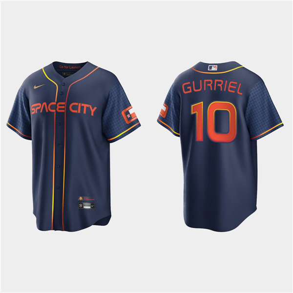 Personalized Men’s Houston Astros #10 Yuli Gurriel 2022 Navy City Connect Cool Base Stitched Jersey