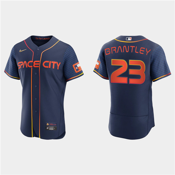 Personalized Men’s Houston Astros #23 Michael Brantley 2022 Navy City Connect Flex Base Stitched Baseball Jersey