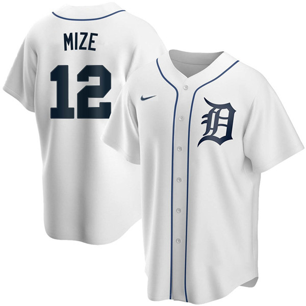 Personalized Men’s Detroit Tigers #12 Casey Mize White Cool Base Stitched Jersey