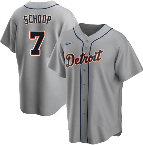Personalized Men’s Detroit Tigers #7 Jonathan Schoop Grey Cool Base Stitched Jersey