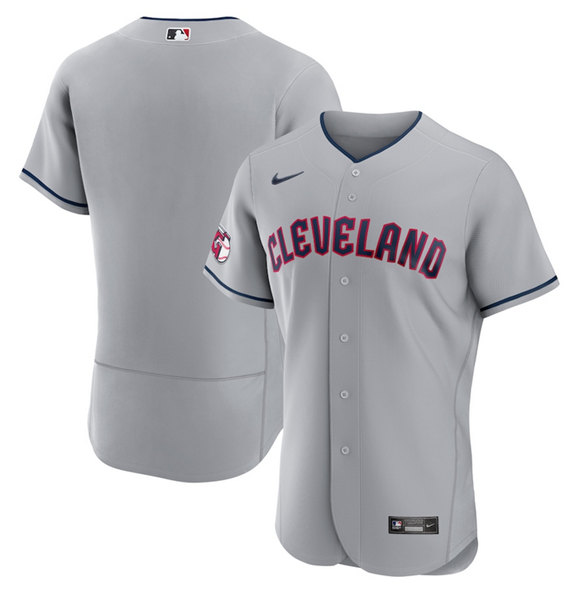 Personalized Men’s Cleveland Guardians Blank Grey Flex Base Stitched Jersey