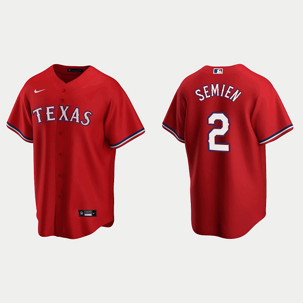 Personalized Men’s Texas Rangers #2 Marcus Semien Red Cool Base Stitched Baseball Jersey