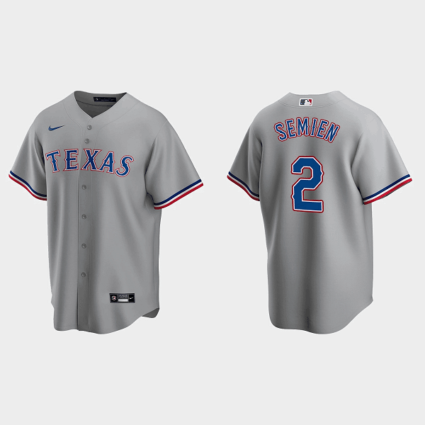 Personalized Men’s Texas Rangers #2 Marcus Semien Grey Cool Base Stitched Baseball Jersey