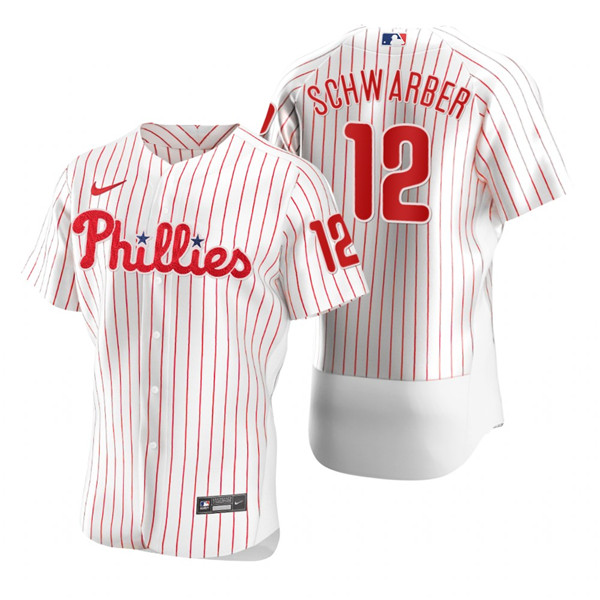 Personalized Men’s Philadelphia Phillies #12 Kyle Schwarber 2021 White Flex Base Stitched Baseball Jersey
