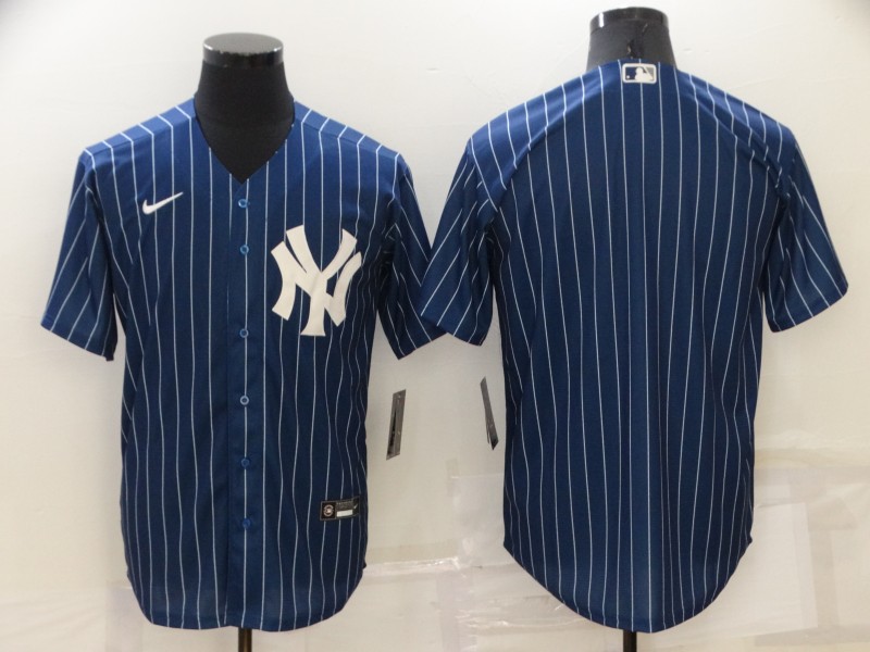 Personalized Men’s New York Yankees Blank Navy Cool Base Stitched Jersey