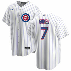 Personalized Men’s Chicago Cubs #7 Yan Gomes White Cool Base Stitched Baseball Jersey