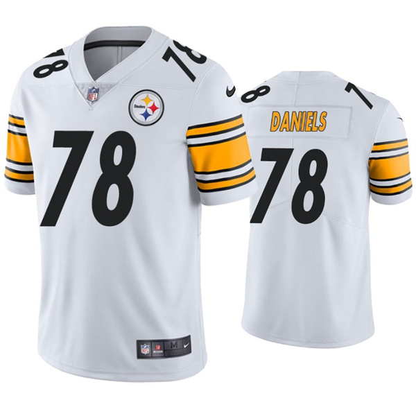 Personalized Men’s Pittsburgh Steelers #78 James Daniels White Untouchable Limited Stitched Jersey
