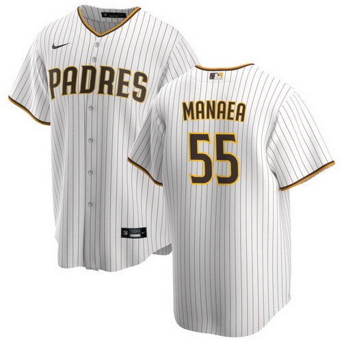 Personalized Men’s San Diego Padres #55 Sean Manaea White stripe Elite 2022 MLB Jersey