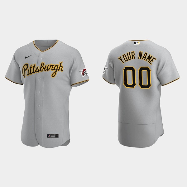 Personalized Men’s Pittsburgh Pirates ACTIVE PLAYER Grey Stitched Jersey