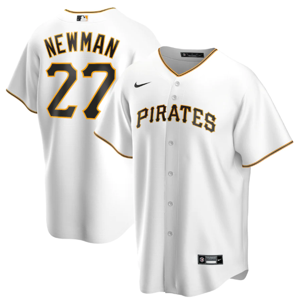 Personalized Men’s Pittsburgh Pirates #27 Kevin Newman White Cool Base Stitched Jersey