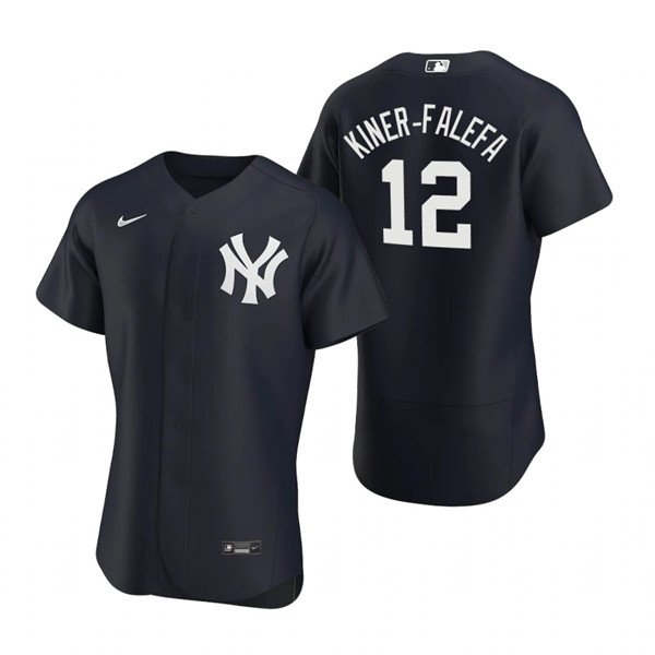 Personalized Men’s New York Yankees #12 Isiah Kiner-Falefa Black Flex Base Stitched Jersey