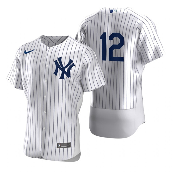 Personalized Men’s New York Yankees #12 Isiah Kiner-Falefa White Flex Base Stitched Jersey
