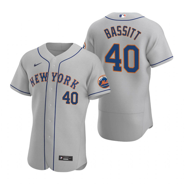 Personalized Men’s New York Mets #40 Chris Bassitt Grey Flex Base Stitched Jersey