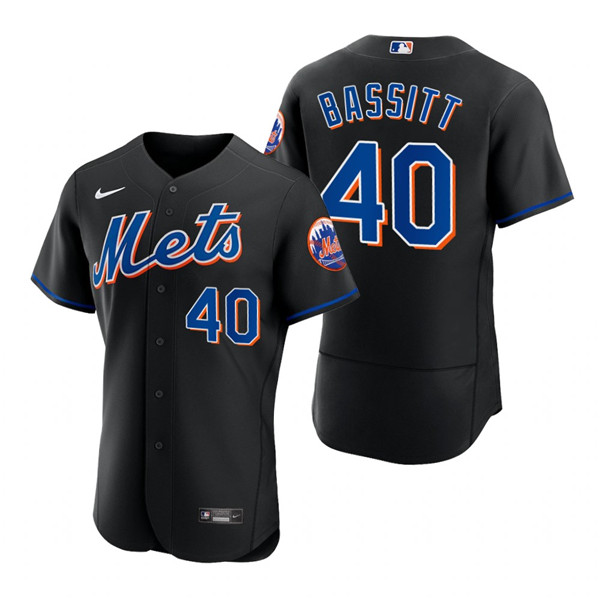 Personalized Men’s New York Mets #40 Chris Bassitt Black Flex Base Stitched Jersey