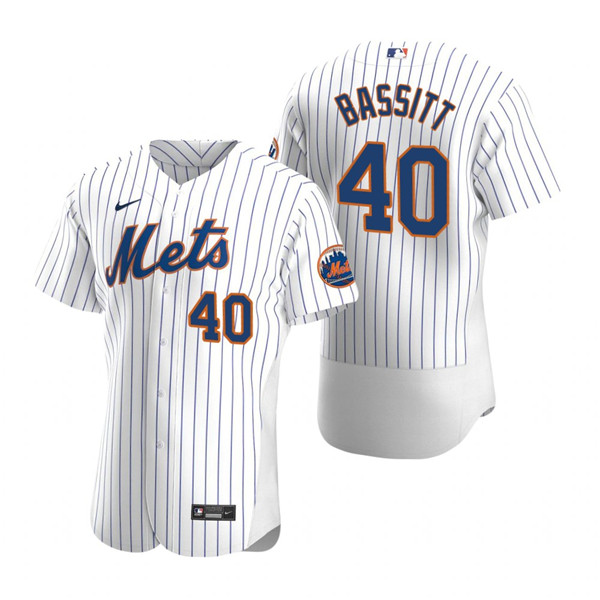 Personalized Men’s New York Mets #40 Chris Bassitt White Flex Base Stitched Jersey