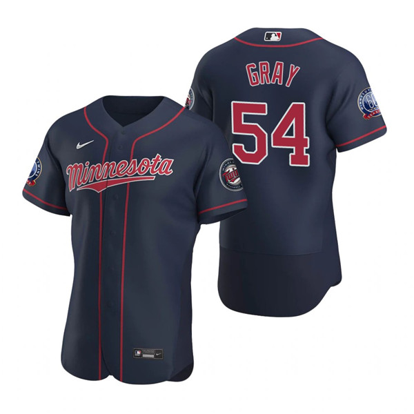 Personalized Men’s Minnesota Twins #54 Sonny Gray Navy Flex Base Stitched Jersey