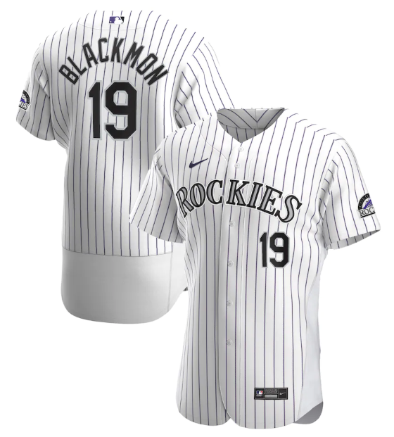 Personalized Men’s Colorado Rockies #19 Charlie Blackmon White Flex Base Stitched Jersey