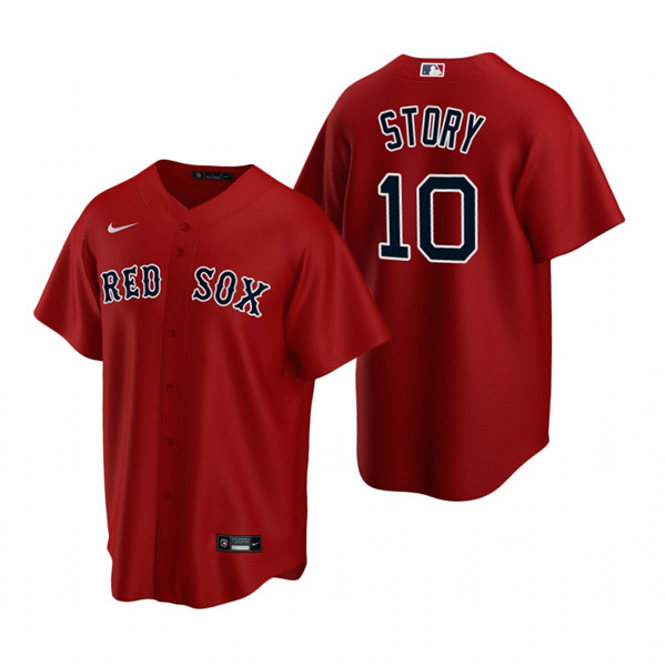 Personalized Men’s Boston Red Sox #10 Trevor Story Red Cool Base Stitched Baseball Jersey