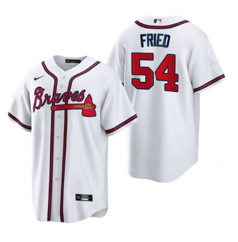 Personalized Men’s Atlanta Braves #54 Max Fried White Cool Base Stitched Baseball Jersey