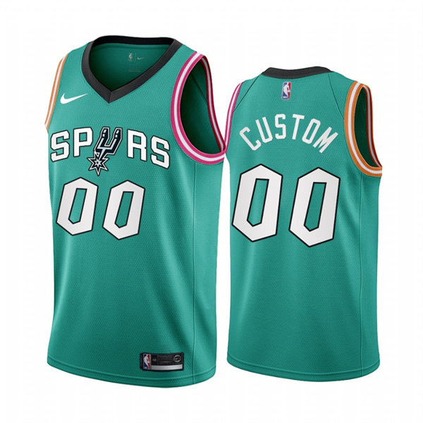 Personalized Men’s San Antonio Spurs Active Player 2022 23 Teal City Edition Stitched Jersey