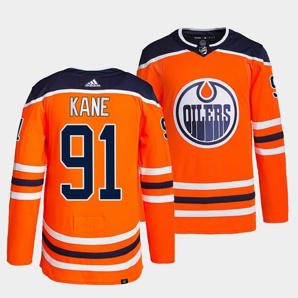 Personalized Men’s Edmonton Oilers #91 Evander Kane Orange Stitched Jersey
