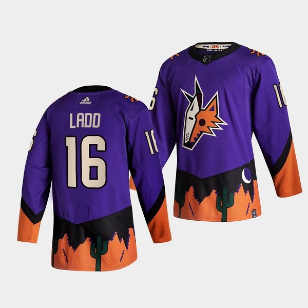 Personalized Men’s Arizona Coyotes #16 Andrew Ladd Purple Stitched Jersey