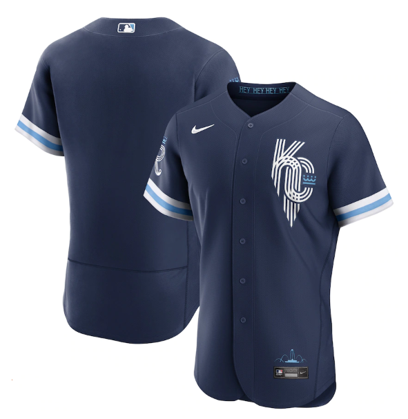 Personalized Men’s Kansas City Royals Blank 2022 Navy City Connect Flex Base Stitched MLB Jersey