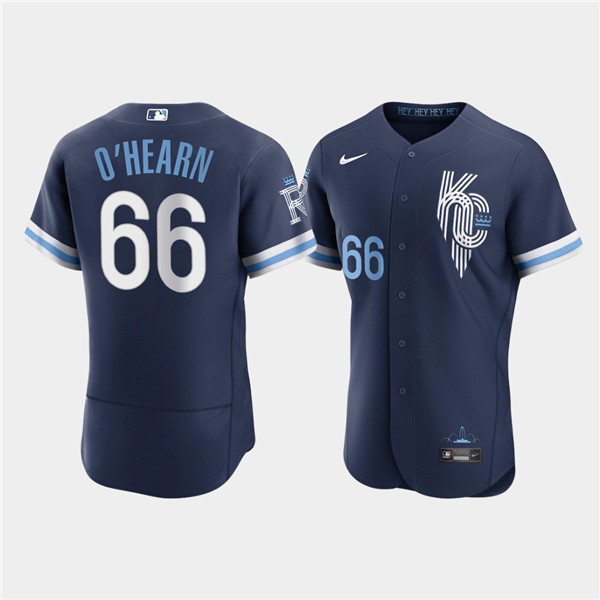 Personalized Men’s Kansas City Royals #66 Ryan O’Hearn 2022 Navy City Connect Flex Base Stitched MLB Jersey