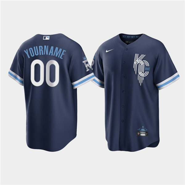 Personalized Men’s Kansas City Royals Active Player 2022 Navy City Connect Cool Base Stitched Jersey