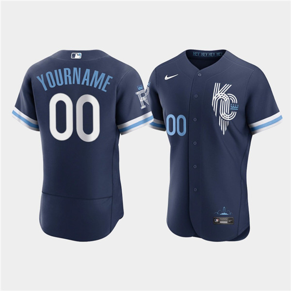 Personalized Men’s Kansas City Royals Active Player 2022 Navy City Connect Flex Base Stitched MLB Jersey