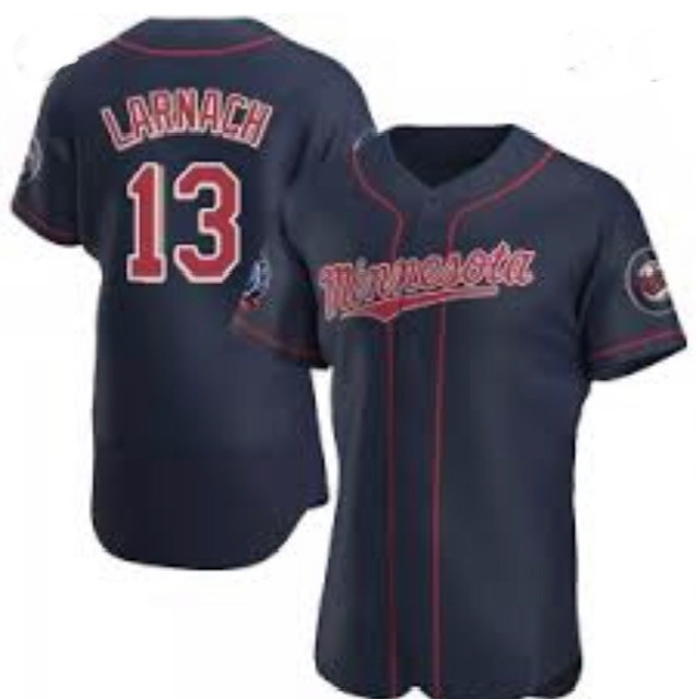 Personalized Minnesota Twins #13 Trevor Larnach Navy Jerseys