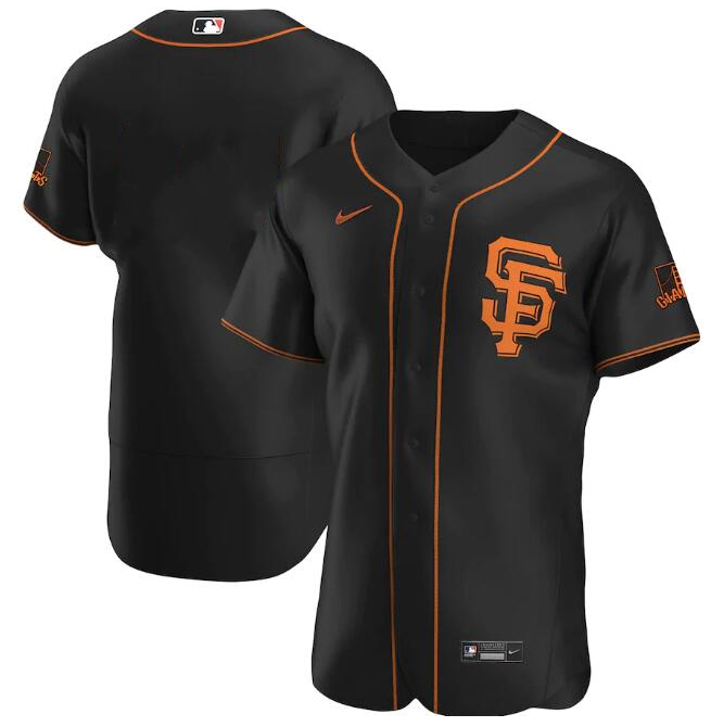 Personalized Men’s San Francisco Giants Blank Black Flex Base Stitched Jersey